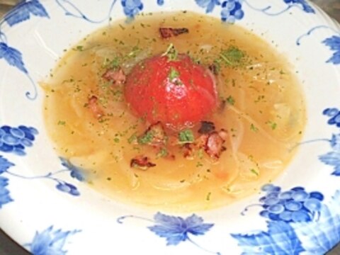 丸ごとトマトの冷たいスープ☆